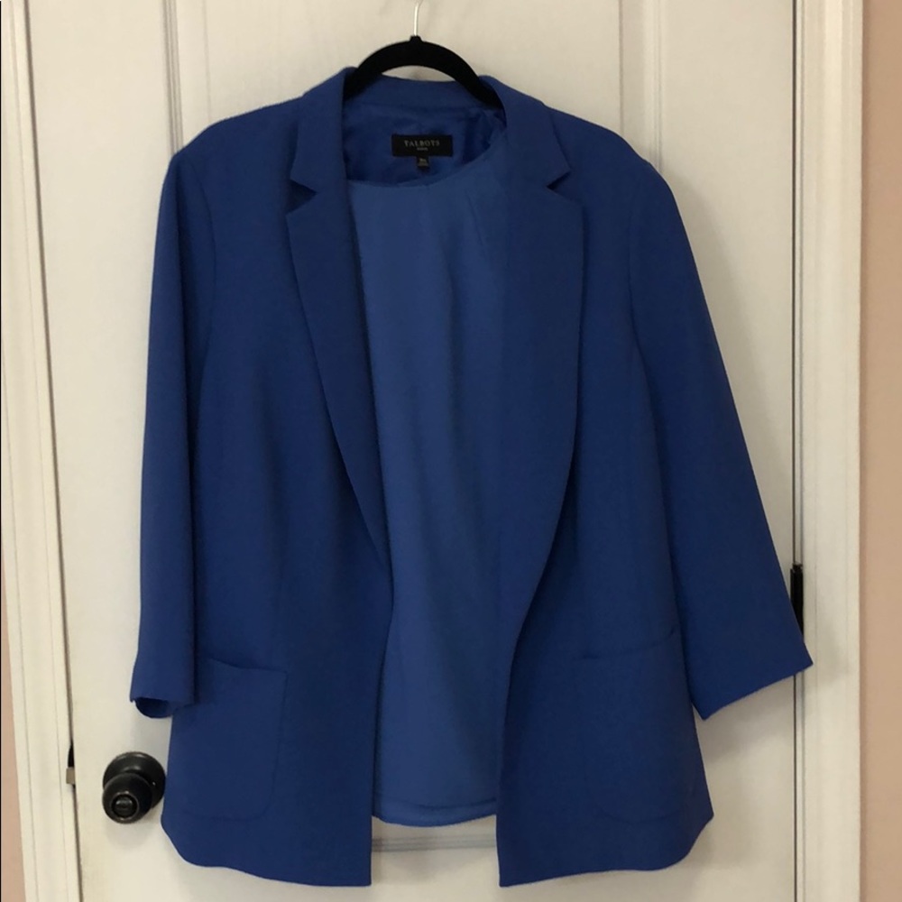 Talbots 18w blue blazer with sleeveless shell